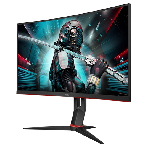 AOC ívelt Gaming 144Hz VA monitor 27" CQ27G2U/BK, 2560x1440, 16:9, 250cd/m2, 1ms, 2xHDMI/DP/4xUSB/Audio, FreeSync Prem.