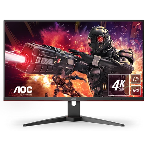 AOC Gaming 60Hz IPS monitor 28" U28G2AE/BK, 3840x2160, 16:9, 300cd/m2, 1ms, 2xHDMI/DP/Audio, FreeSync