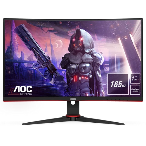 AOC ívelt Gaming 165Hz VA monitor 27" C27G2AE/BK, 1920x1080, 16:9, 250cd/m2, 1ms, 2xHDMPI/DP/VGA/Audio, FreeSync Premium