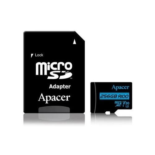 APACER Memóriakártya MicroSDXC 256GB 100R U3 V30 + adapter