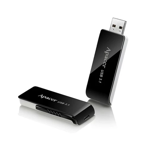 APACER Pendrive 64GB, AH350 USB 3.0, Fekete