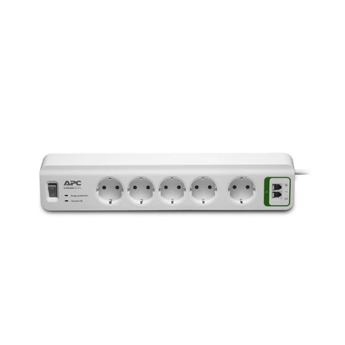 APC PM5T-GR túlfeszültségvédő elosztó, 1,8 méteres, 5 DIN+TEL