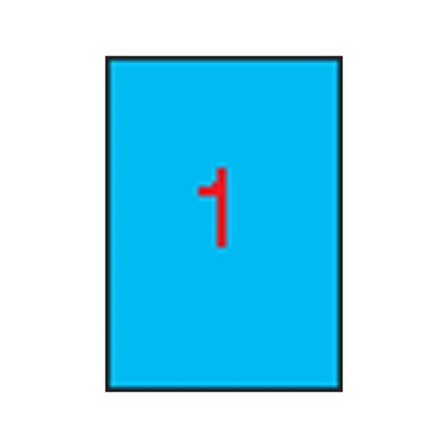 APLI Etikett, 210x297 mm, színes, , kék, 100 etikett/csomag