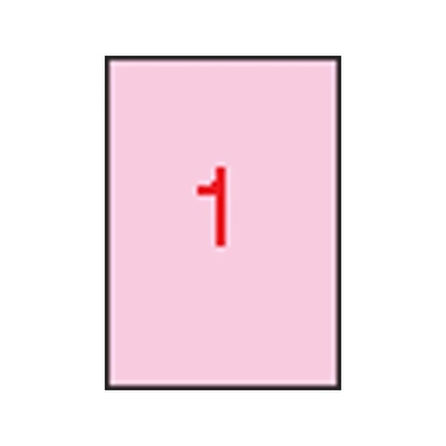 APLI Etikett, 210x297 mm, színes, , pasztell rózsaszín, 20 etikett/csomag