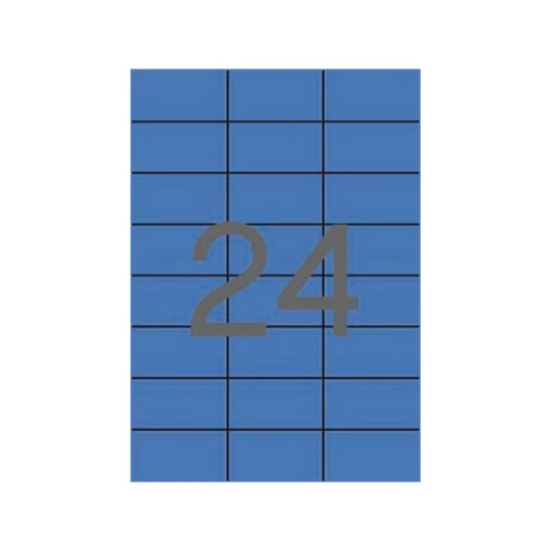 APLI Etikett, 70x37 mm, színes, , kék, 2400 etikett/csomag