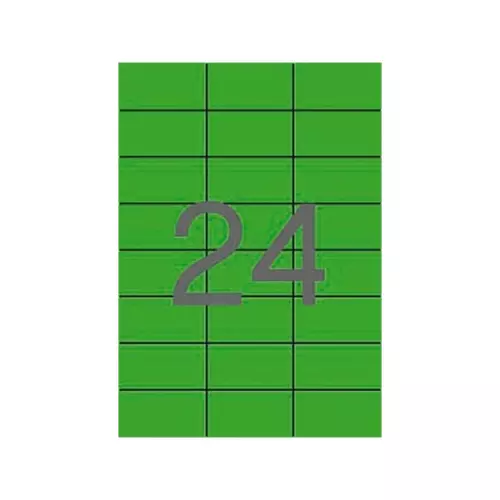 APLI Etikett, 70x37 mm, színes, , zöld, 2400 etikett/csomag