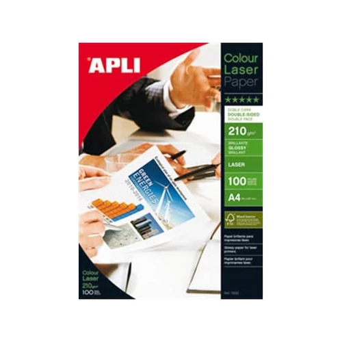 APLI Fotópapír, lézer, A4, 210 g, fényes, kétoldalas,"Premium Laser"