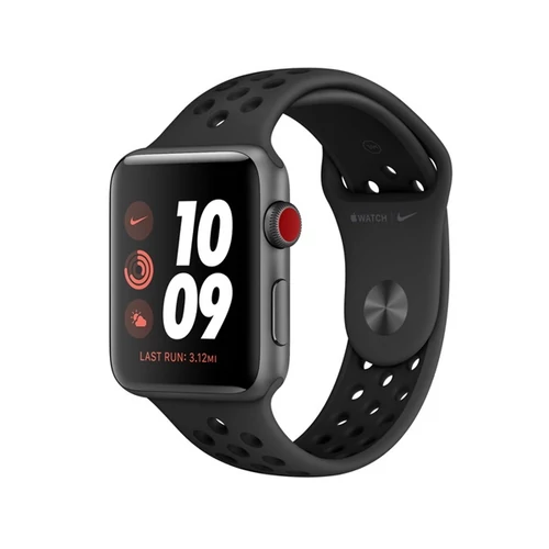 APPLE Watch Nike Series 3 GPS + Cellular, 42mm Space Grey Aluminium Case with Anthracite/Black Nike Sport Band - 2020