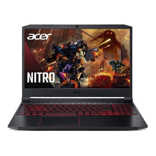 Acer Aspire Nitro AN515-55-72RJ, 15.6" FHD IPS, Intel Core i7-10750H, 8GB, 512GB SSD, GeForce GTX1660Ti, DOS, fekete