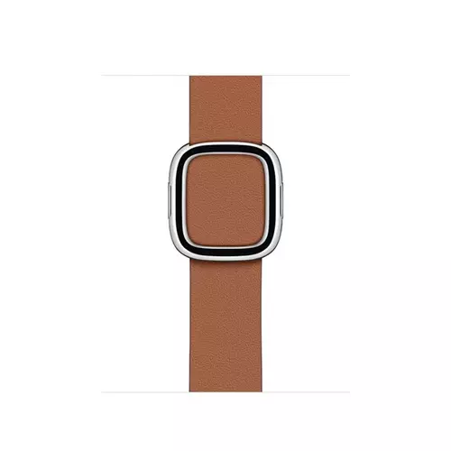 Apple Watch 40mm Band:  Saddle Brown Modern Buckle - Large