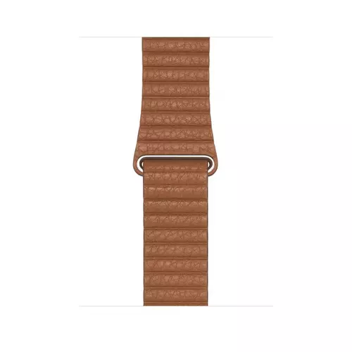 Apple Watch 44mm Band: Saddle Brown Leather Loop - Large