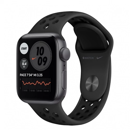 Apple Watch Nike SE GPS, 40mm Space Gray Aluminium Case with Anthracite/Black Nike Sport Band - Regular