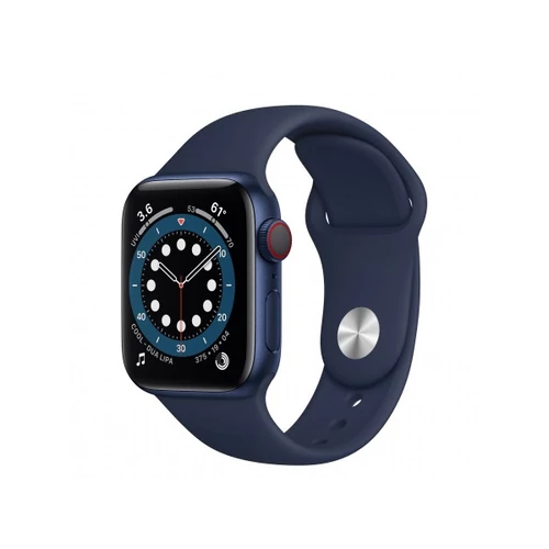 Apple Watch S6 GPS + Cellular, 40mm Blue Aluminium Case with Deep Navy Sport Band - Regular