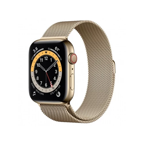 Apple Watch S6 GPS + Cellular, 44mm Gold Stainless Steel Case with Gold Milanese Loop