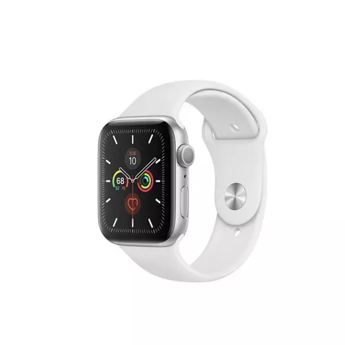 Apple Watch Series 5 GPS, 40mm Silver Aluminium Case with White Sport Band - 2019
