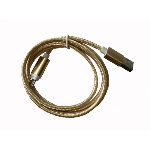 BLACKBIRD Micro USB Adatkábel 1m, Arany 2A (Extra erős anyagból)