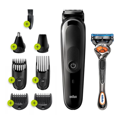 BRAUN MGK5260 8 az 1-ben többfunkciós trimmelő, 6 tartozék és egy Gillette Fusion5 ProGlide borotva