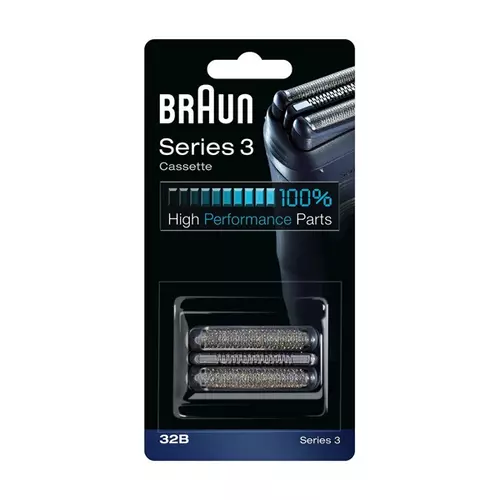 BRAUN Series 3 Cassette 32B replacement head black. For Series 3 (new generation)