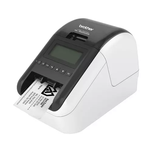 BROTHER Címkenyomtató QL-820NWB, asztali, thermál, 2 színű nyomtatás, WiFi/LAN/Bluetooth/USB, 148mm/mp, 300dpi, DK címke