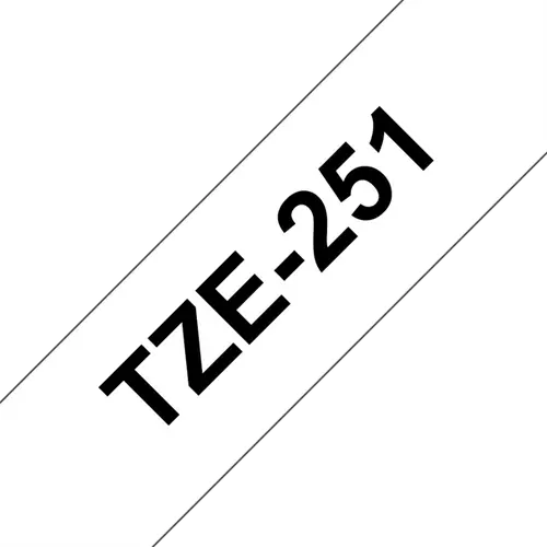 BROTHER szalag TZe-251, Fehér alapon Fekete, Laminált, 24mm  0.94", 8 méter