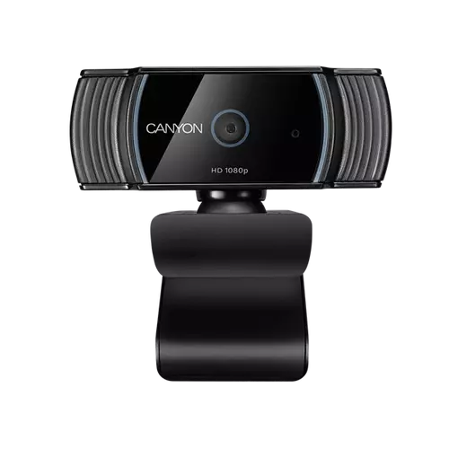CANYON Webkamera CWC5, 1080p FullHD, USB 2.0 csatlakozással, autófókusz, fekete-ezüst