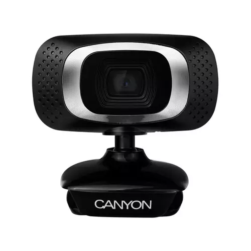 CANYON Webkamera CWC3N, 720p HD , USB 2.0 csatlakozással, fekete-ezüst
