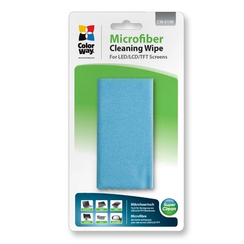 COLORWAY Tisztítószer CW-6108, mikroszálas törlőkendő (Microfiber Cleaning Wipe CW for Portable electronics (CW-6108))