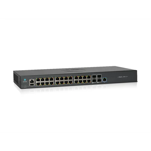 Cambium Networks, cnMatrix EX2028-P, Intelligent Ethernet PoE Switch, 24 1G and 4 SFP+ fiber ports - L3, EU power cord