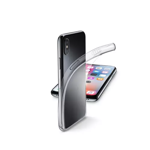 Cellularline tok, Fine, ultra vékony, átlátszó, gumi, Iphone X