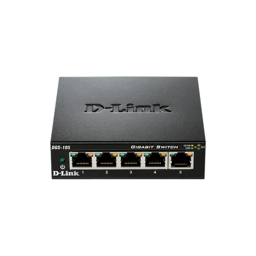 D-LINK Switch 5x1000Mbps Fémházas Asztali, DGS-105GL/E