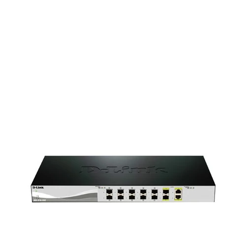 D-LINK Switch 10xGigabit SFP+ 2x10Gigabit kombó SFP+ Menedzselhető, DXS-1210-12SC