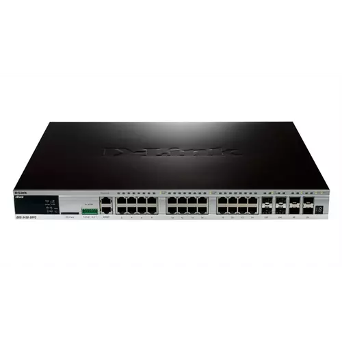 D-LINK Switch 20x1000Mbps + 4xGigabit kombó SFP + 4xGigabit SFP+ Menedzselhető, DGS-3420-28PC