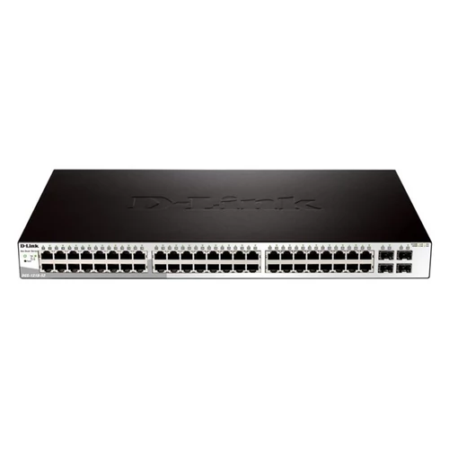 D-LINK Switch 48x1000Mbps + 4xGigabit SFP Menedzselhető Rackes, DGS-1210-52
