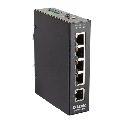 D-LINK Switch Ipari 5x100Mbps Fémházas, DIS-100E-5W