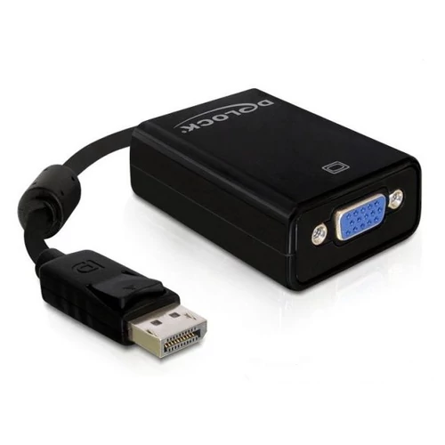 DELOCK Átalakító Displayport 1.2 male to VGA female, fekete