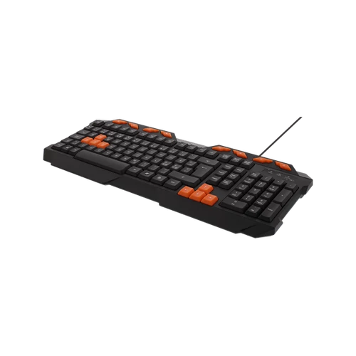 DELTACO GAMING Billentyűzet GAM-024, keyboard, anti-ghosting, USB, nordic layout, black/orange