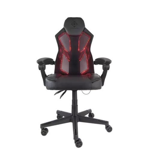 DELTACO GAMING Gamer szék GAM-086, gaming chair with RGB lighting, PU leather, 39 different positions, black