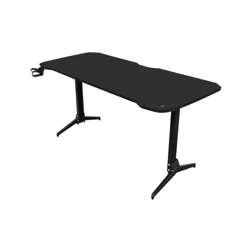 DELTACO GAMING Gaming table DT310, metal legs, adjustable height, built-in mouse pad, built-in hanger for headset, black