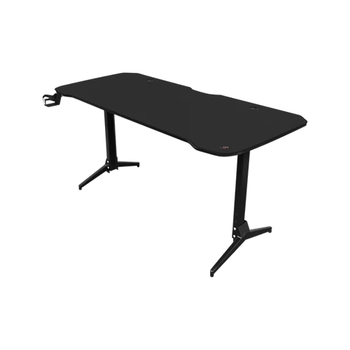 DELTACO GAMING Gaming table DT320, metal legs, adjustable height, built-in mouse pad, built-in hanger for headset, black