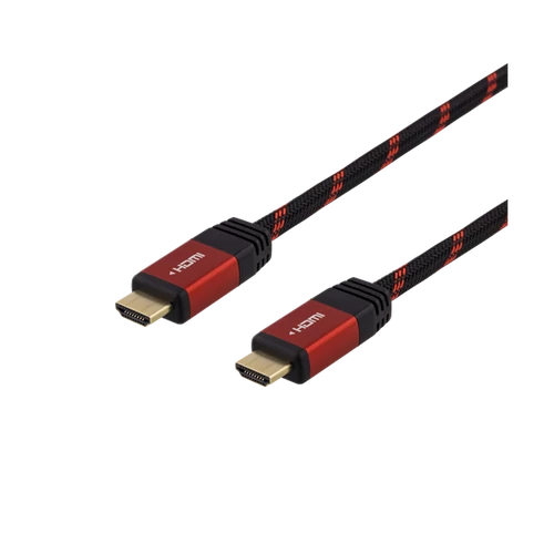 DELTACO GAMING HDMI Kábel GAM-016, 3m, Ultra HD(3840x2160) at 60Hz, 18Gbps, ARC, HDCP 2.2, braided cable, black/red