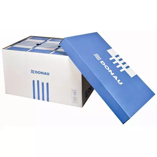 DONAU Archiváló konténer, levehető tető, 545x363x317 mm, karton, , kék-fehér
