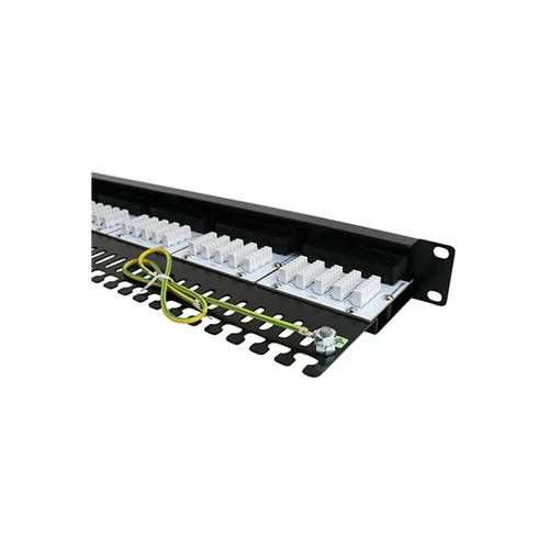 EXCEL ISDN 25 portos telefon panel, fekete, 1U
