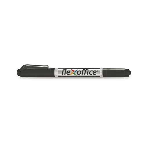 FLEXOFFICE Alkohos marker, 0,4/1,0 mm, kúpos, kétvégű, "PM01", fekete