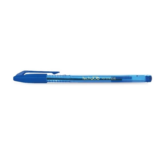 FLEXOFFICE Golyóstoll, 0,4 mm, kupakos, "TechJob", kék
