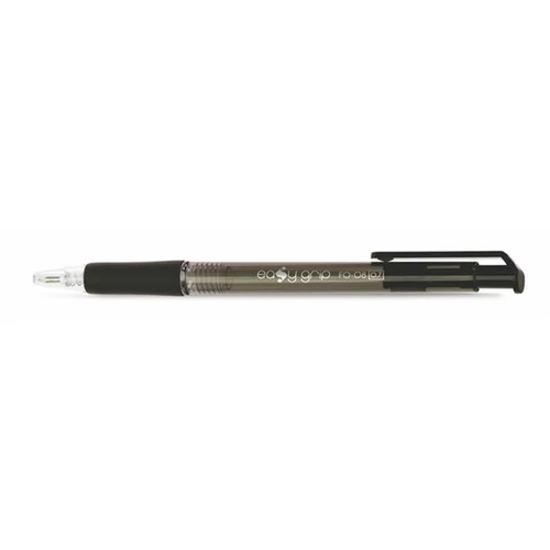 FLEXOFFICE Golyóstoll, 0,4 mm, nyomógombos, "EasyGrip", fekete