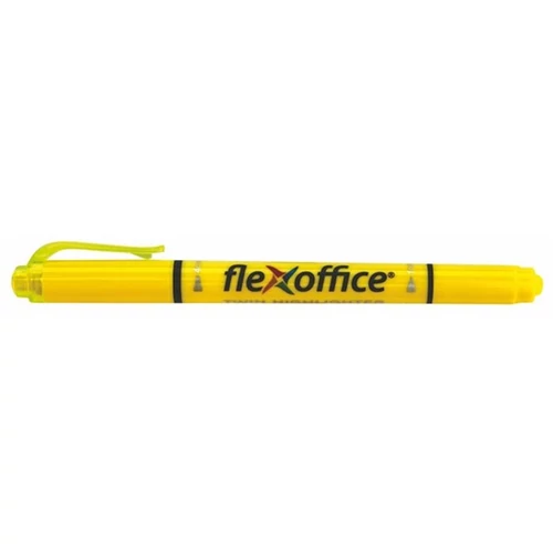 FLEXOFFICE Szövegkiemelő, 1,0/4,0 mm, kétvégű, "HL01", sárga