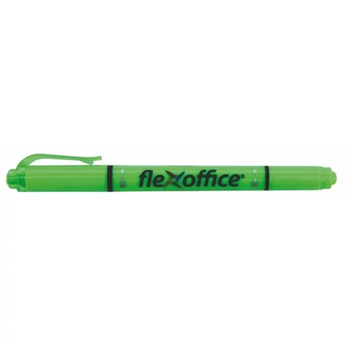 FLEXOFFICE Szövegkiemelő, 1,0/4,0 mm, kétvégű, "HL01", zöld