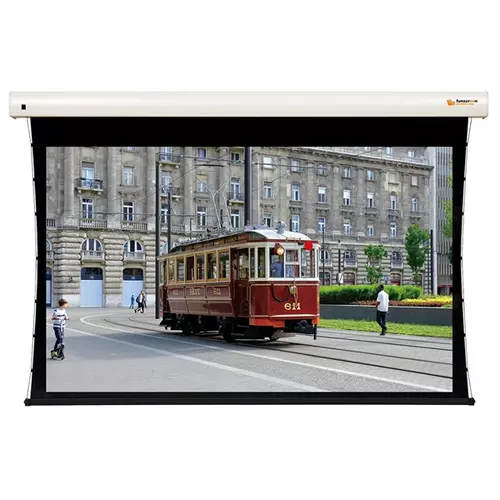 FUNSCREEN 79" (16:10) Premium Plus motoros vetítővászon (oldalfeszített, Méret: 196x116 cm, Látható méret:170x106 cm)