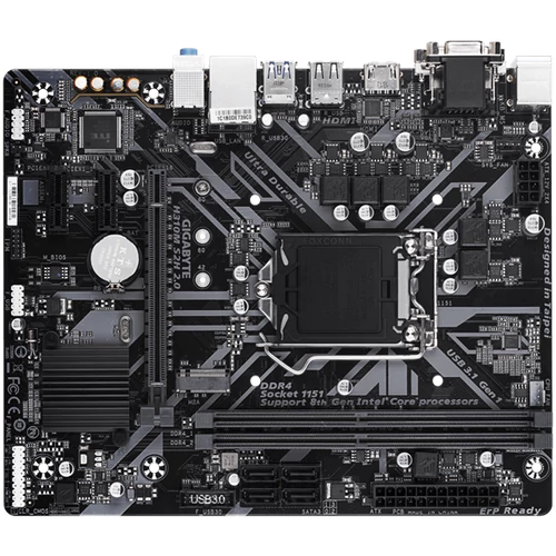 GIGABYTE Alaplap S1151 H310M S2H 2.0 INTEL H310, mATX