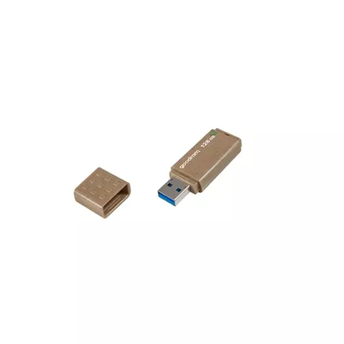 GOODRAM Pendrive 128GB, UME3 USB 3.0, ECO Friendly (100%-ban lebombó ház)